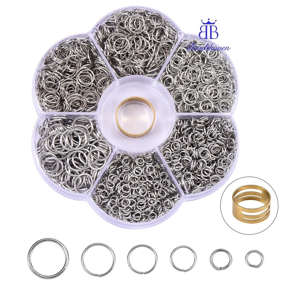 1 กล่อง 126g Iron Close แต่ Unsoldered Jump Rings พร้อมแหวนทองเหลือง Assistant Tool Platinum Jump Ri