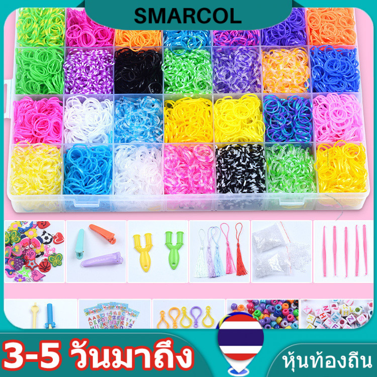 10000 Loom Bands Kit ยางรัดสําหรับสร้อยข้อมือทําชุด DIY Art และ Craft Mega Refill Kit สาวความคิดสร้างสรรค์ของขวัญเพื่อปรับปรุงจินตนาการ - ของขวัญในอุดมคติ