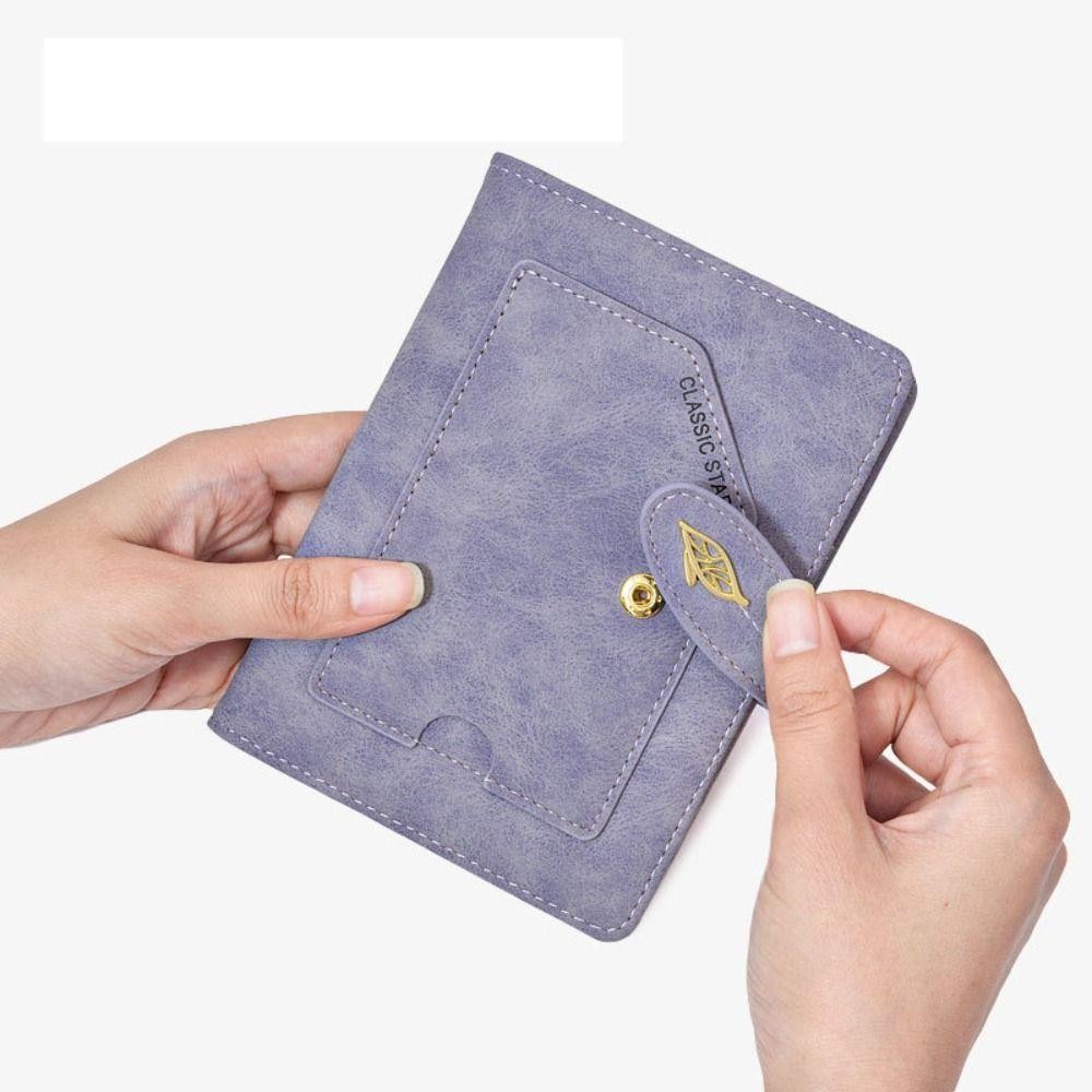 Uumir ปกหนังสือเดินทาง,กระเป๋าสตางค์มัลติฟังก์ชั่นสีทึบ,ธุรกิจ RFID PU หนังผู้ถือบัตรเครดิตผู้หญิงผู้ชาย