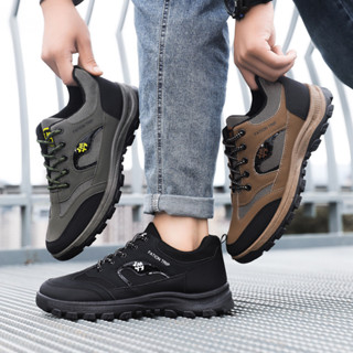 💕สปอตสินค้า💕รองเท้ากีฬาผู้ชาย รองเท้าเดินป่ากันลื่นกลางแจ้งแ…