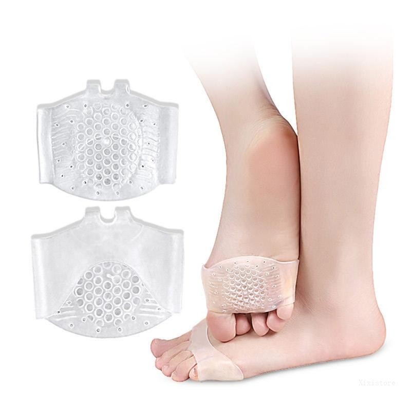 Xixi 1 คู่ซิลิโคนรังผึ้ง Forefoot Pads Metatarsal เท้าเบาะ Anti-Slip Heel แทรกสนับสนุน Insoles ป้องก