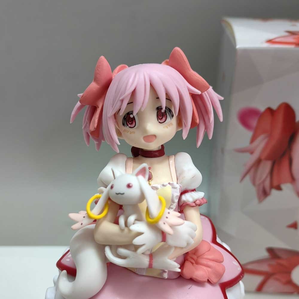 Anime Puella Magi Madoka Magica Figure Kaname Madoka Incubator Q Version Statue PVC Action Figure Mo