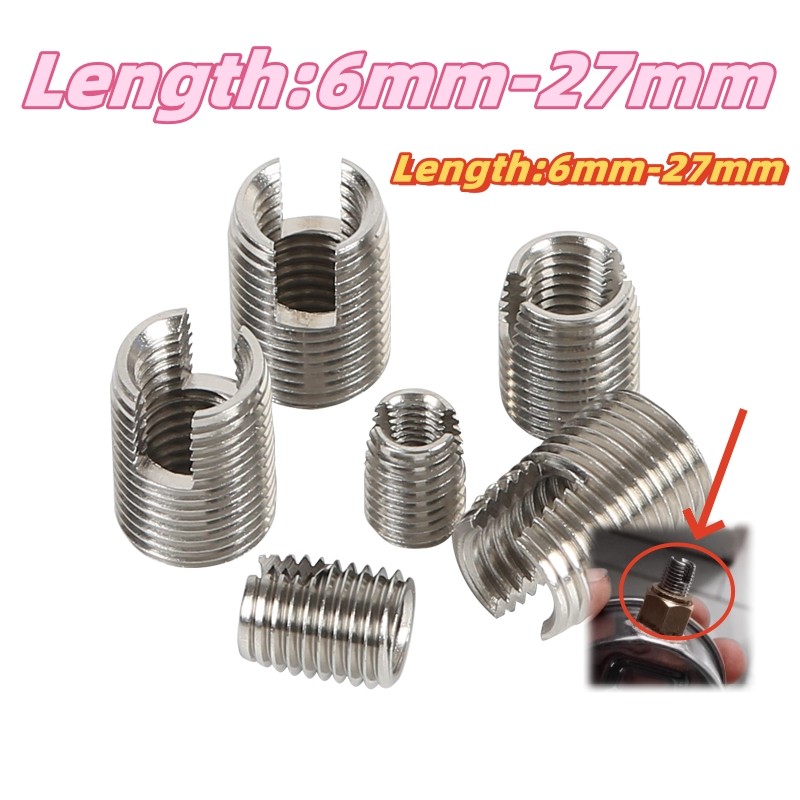 M2 M2.5 M3 M4 M5 M6 M8 สแตนเลสสตีลอะแดปเตอร์แปลง Self Tapping ด้ายใส่สกรู Bushing M10 M12 M14 M16 M18 M20