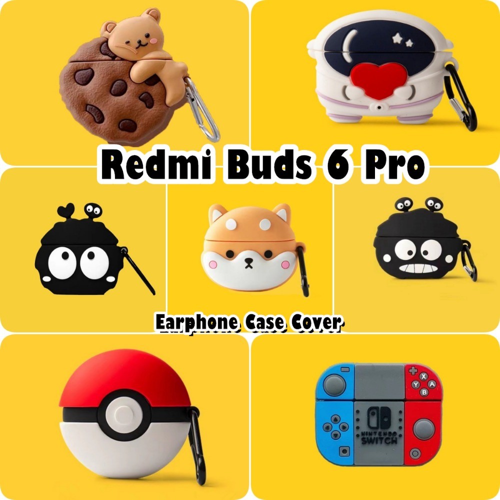 ส่วนลดสําหรับ Redmi Buds 6 Pro Case Casing Soft Silicone Headphone Case การ์ตูนน่ารัก NO.1