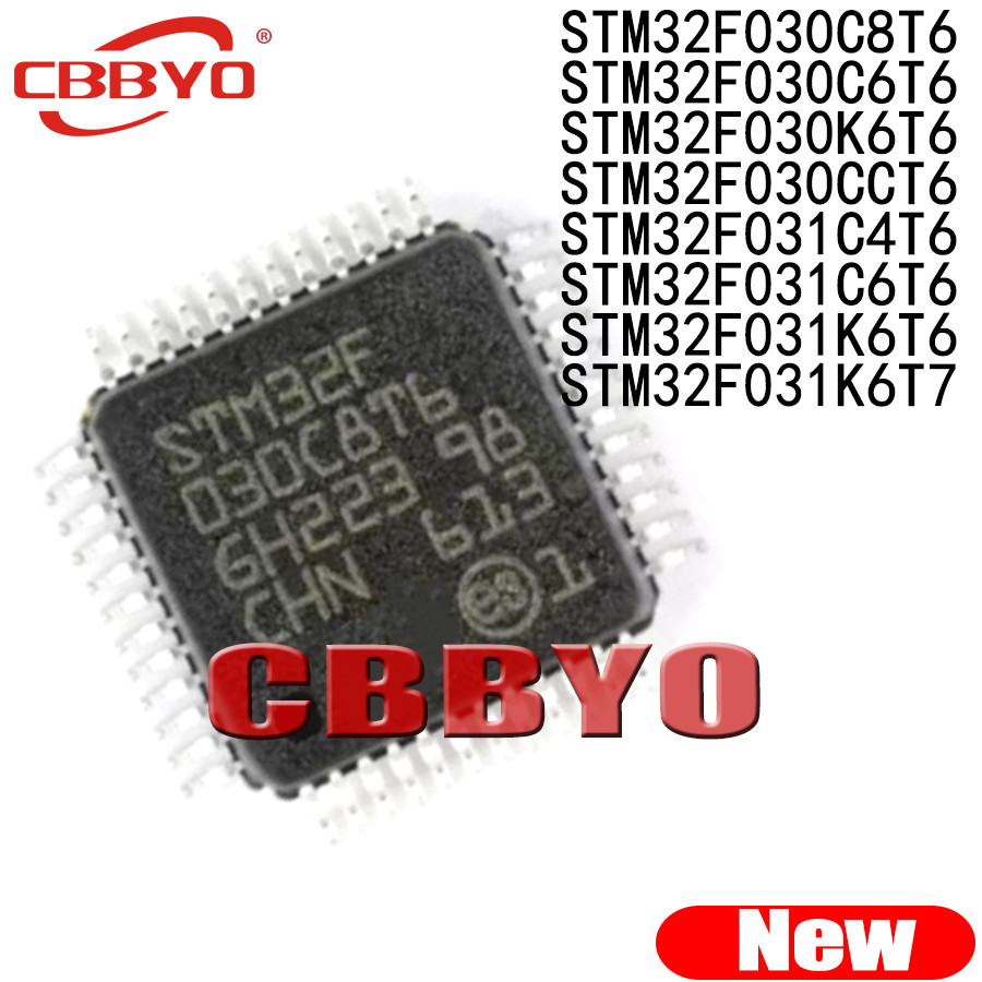 1pcs ยี่ห้อใหม่ STM32F030C8T6 STM32F030C6T6 STM32F030K6T6 STM32F030CCT6 STM32F031C4T6STM32F031C6T6T3