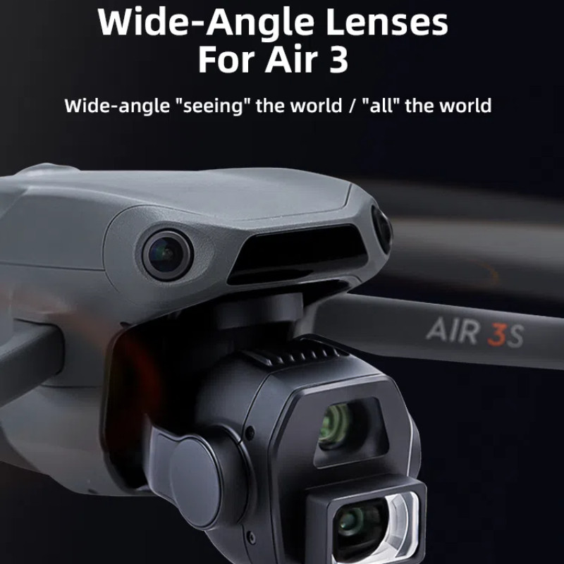 สําหรับ DJI AIR 3s เลนส์มุมกว้างกล้องเลนส์ Amplification ภายนอกขยายมุมกรองอุปกรณ์ป้องกัน