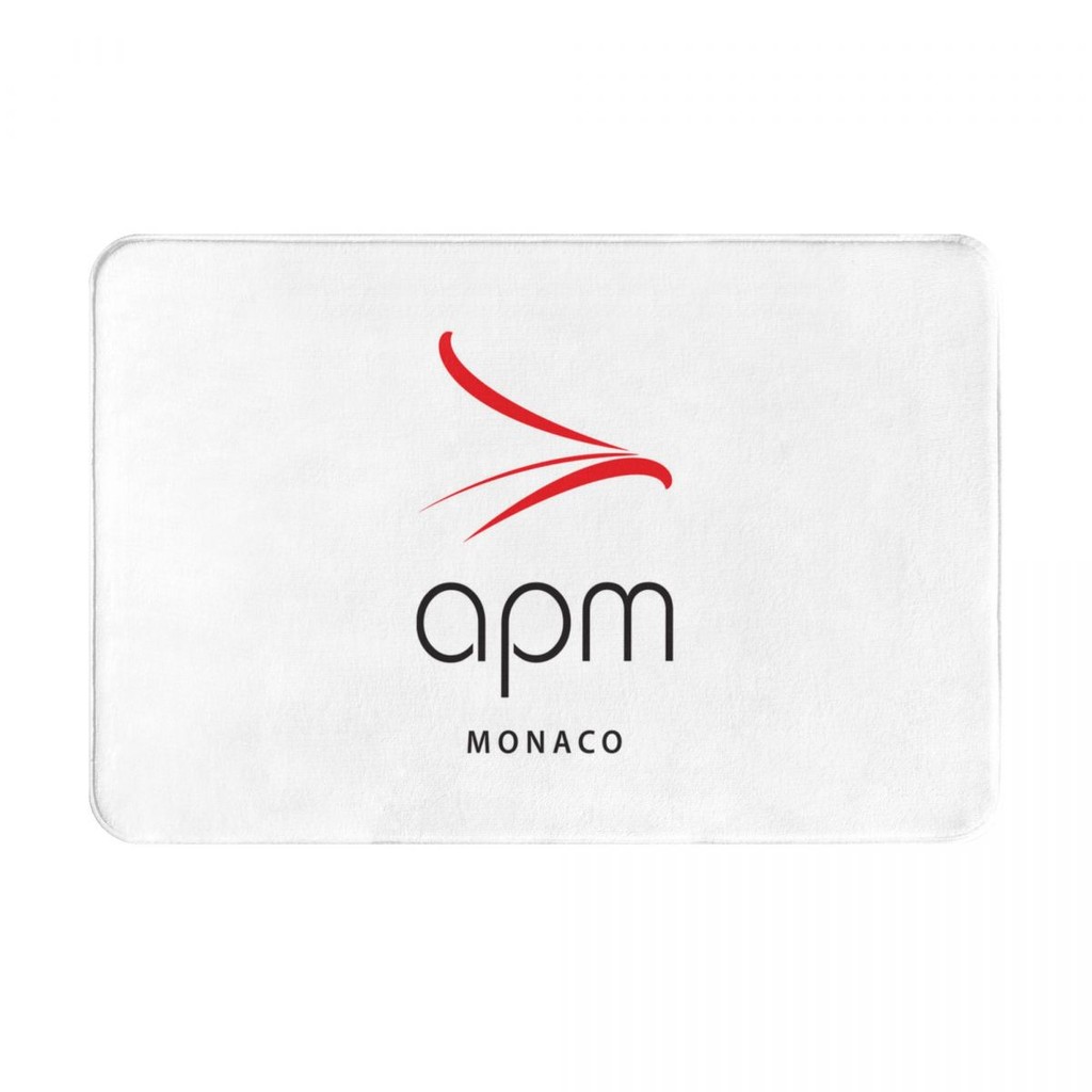 APM MONACO โลโก้ห้องน้ํา Anti-slip พรมปูพื้นห้องน้ําห้องส้วมเสื่อเท้าประตูดูดซับน้ําแห้งเร็วเข้าประต