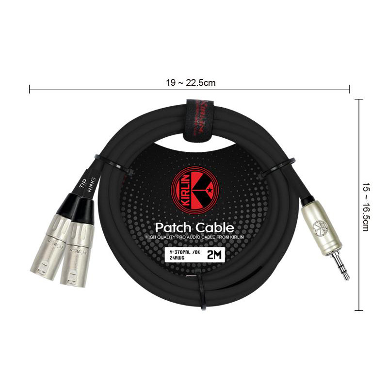 KIRLIN Y-Cable Y-370PRL Stereo 3.5mm To XLR Male สาย Y ยาว 2 เมตร