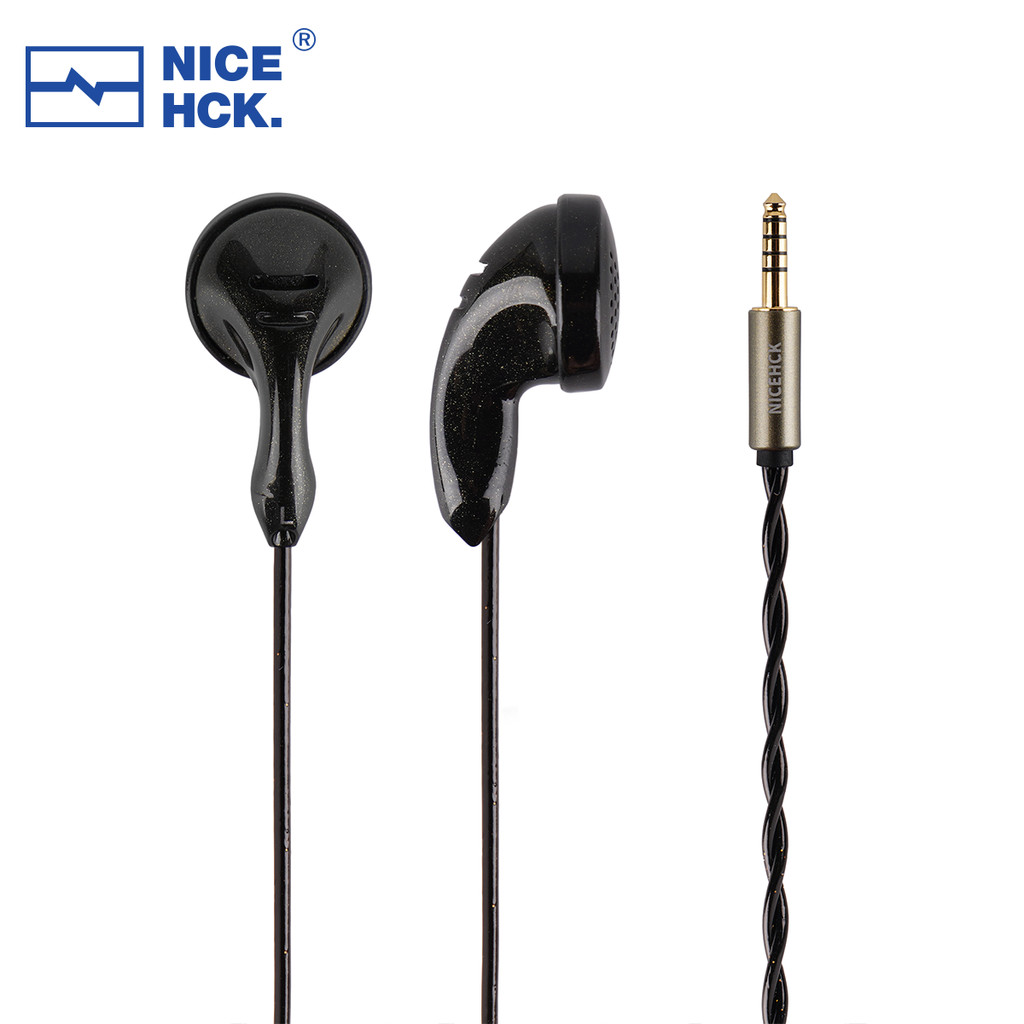 Nicehck B80 เอียร์บัดหัวแบน 14.8 มม.PU TopologyBio ไดอะแฟรมแบบไดนามิก IEM 3.5/4.4 มม.ปลั๊ก HD ไมโครโฟนเบสชุดหูฟัง