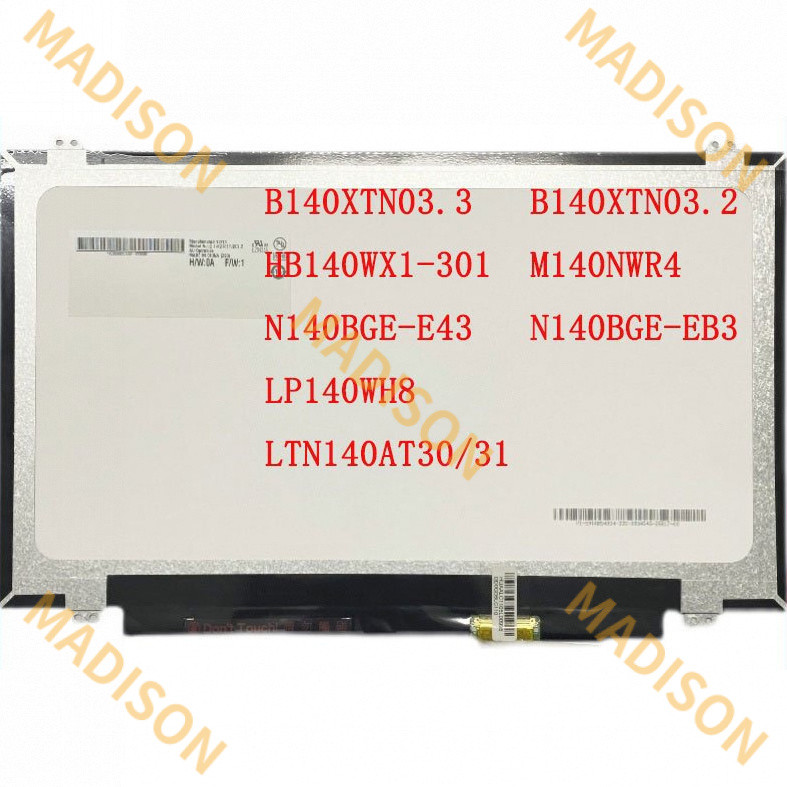 14นิ้ว30-pin lp140wh8 ltn140at30/31 b140xtn03.3/03.2 m140nwr4 n140bge-bb3 hb140wx1-301 n140bge-e43 1
