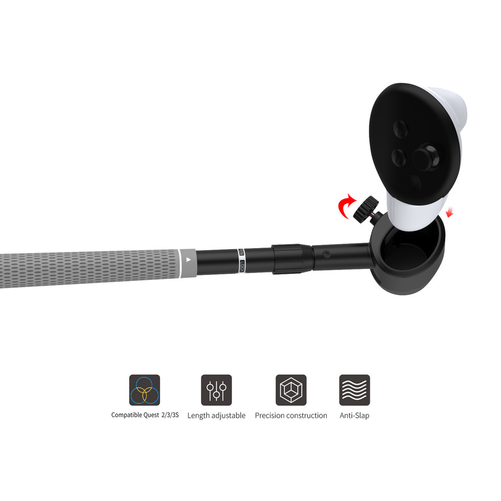 สําหรับกอล์ฟคลับสิ่งที่แนบมาใช้งานร่วมกับสําหรับ Meta Quest 3S/Quest 3,ลื่น VR สําหรับกอล์ฟจับจับสําหรับกอล์ฟ +,สําหรับกอล์ฟจับเกมชุดอุปกรณ์เสริม