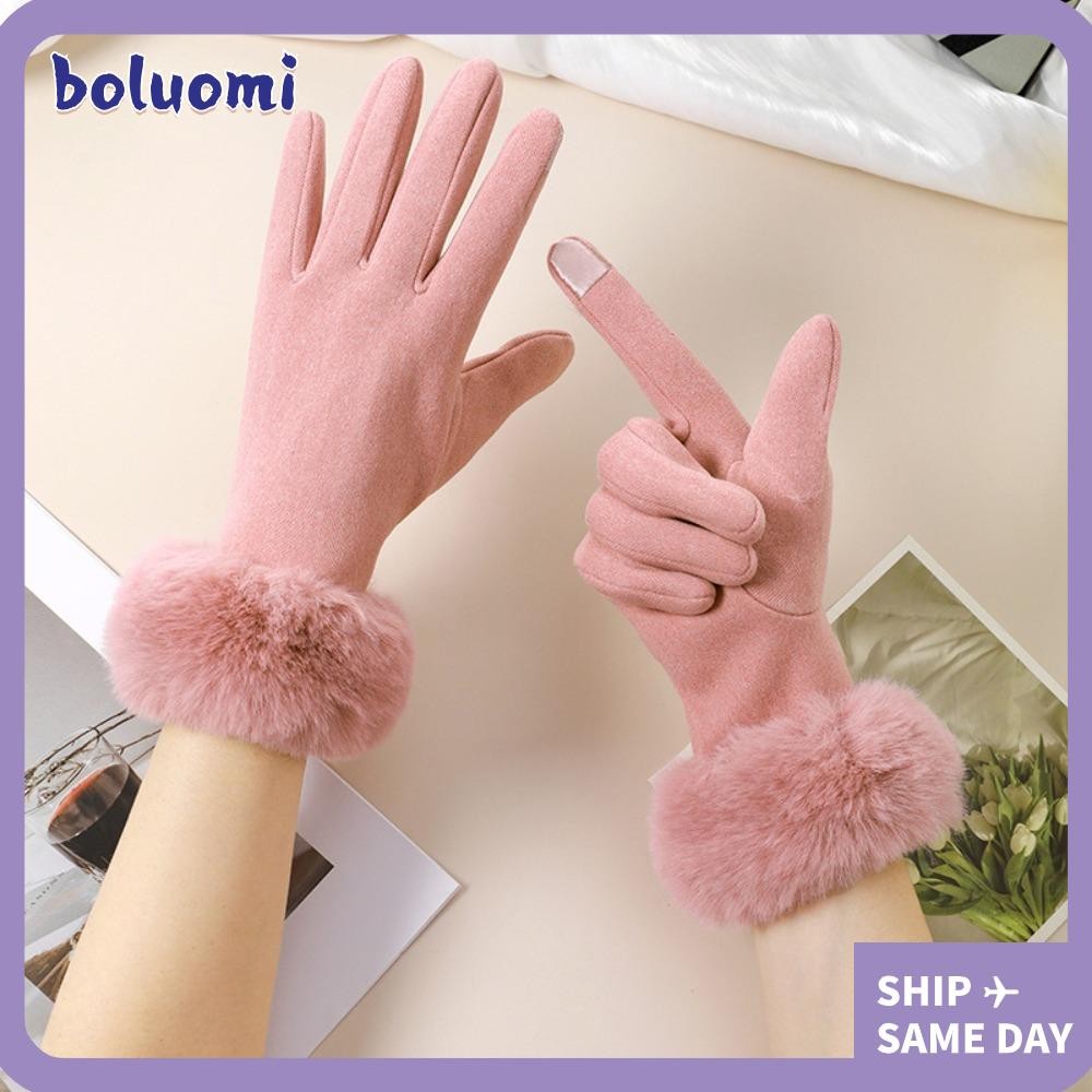 ถุงมือกันหนาว โบลูโอมิ,ถุงมือหน้าจอสัมผัสเต็มนิ้วที่อบอุ่น,หน้าจอสัมผัสได้ขับรถนวมขี่จักรยานขับรถ