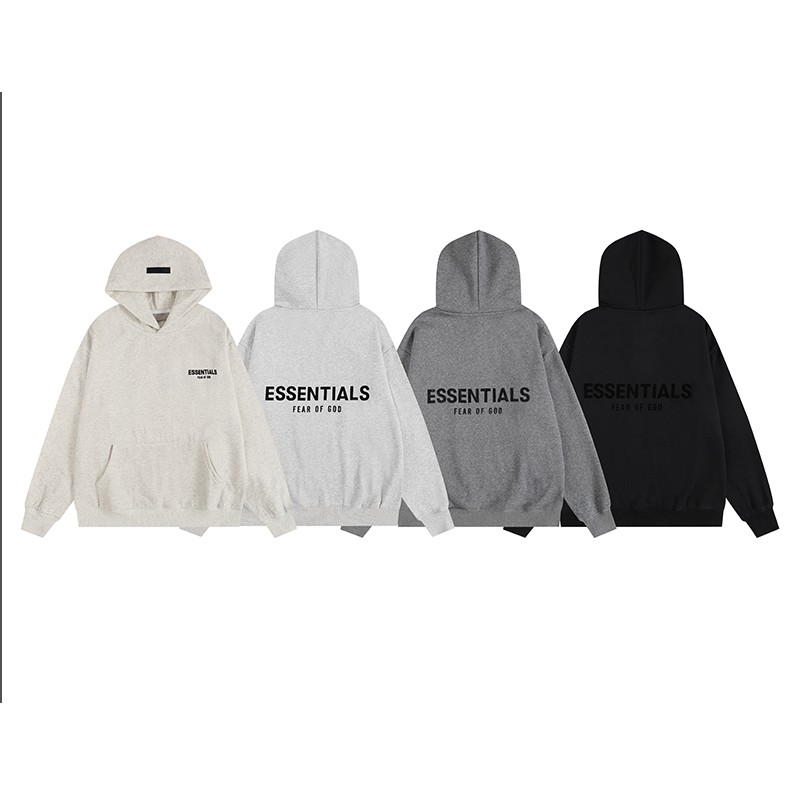 Essentials Hoodie Season 8 High Street ฤดูใบไม้ร่วง/ฤดูหนาวสองด้าน Plush Hoodie ผู้ชายและผู้หญิงเสื้อ