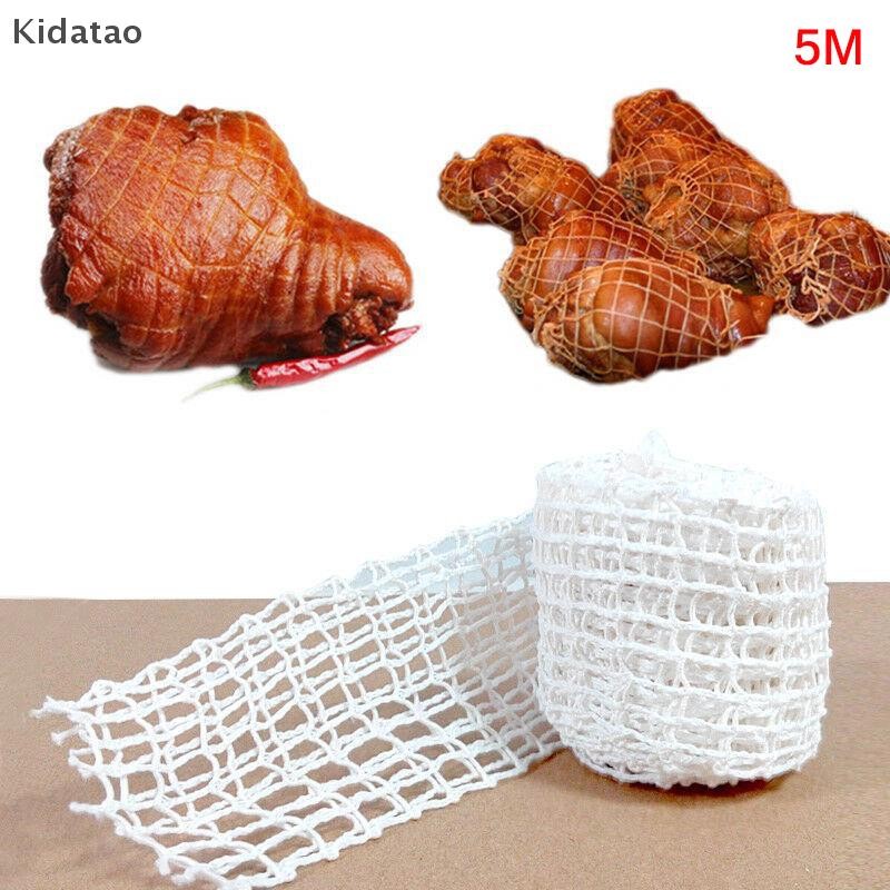 Kidatao 1 ม้วน 5m Meat Netg Roll Elastic Ham Net Meat Cooking Net Cover Kitchen Tool ใหม่