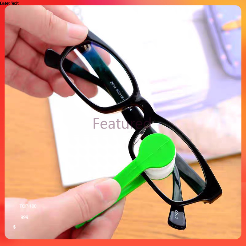 Featured แปรงทําความสะอาดแว่นตาไมโครไฟเบอร์แบบพกพา เครื่องมือทําความสะอาดแว่นตา