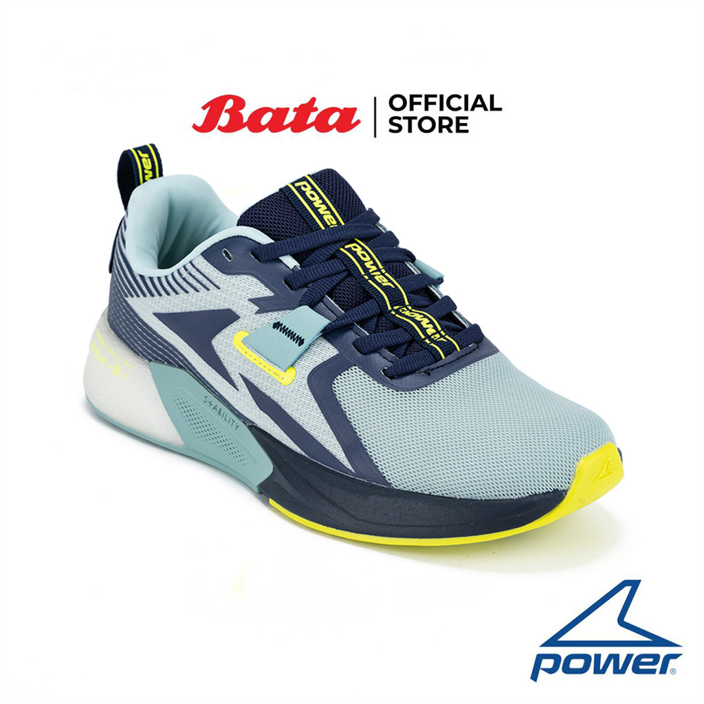 Bata บาจา Power รองเท้าผ้าใบแบบผูกเชือก สนีคเกอร์ รองรับน้ำหนักเท้า สำหรับผู้หญิง สีฟ้า รหัส 5289846