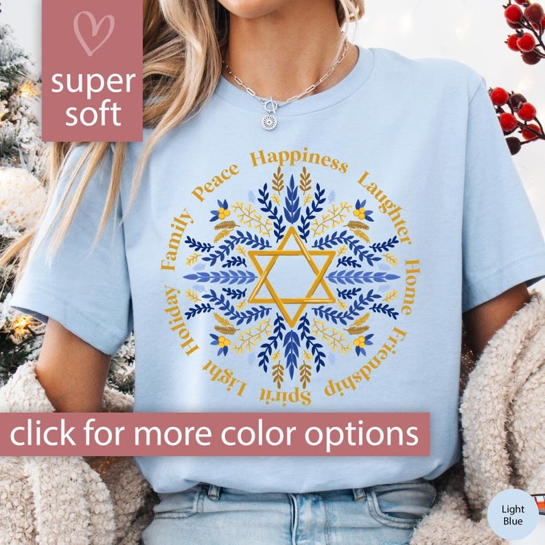Hanukkah Shirt for Women, Hanukkah Gift, Chanukah Shirt, Jewish Gift for Happy Hanukkah Tshirt, Jewi