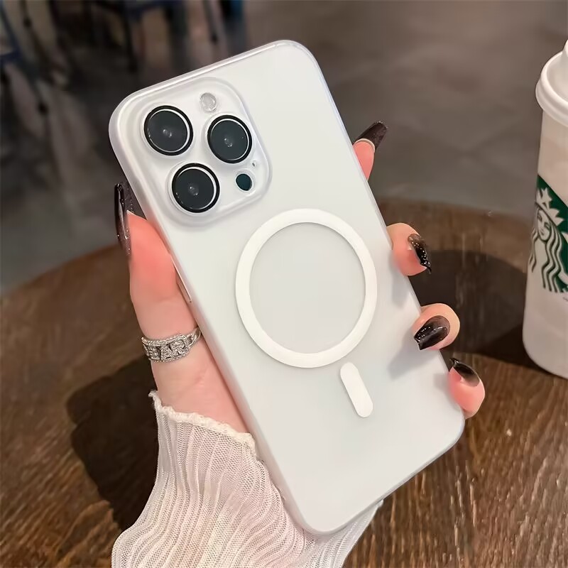 โปร่งแสง บางเฉียบ พลาสติก แบบแข็ง กันรอยเลนส์กล้อง แม่เหล็ก เคสไอโฟน สําหรับ iPhone 16 15 14 13 12 11 Pro Max 14 15 Plus - รูปที่ 6