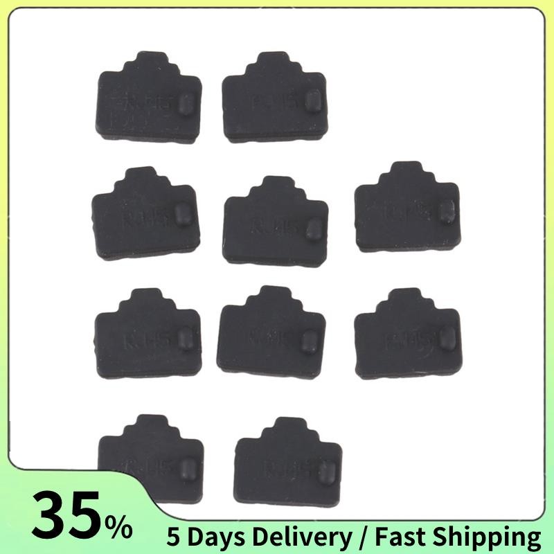 Ethernet Hub Port RJ45 Anti Dust Cover Cap Protector Plug 10 ชิ้นสีดํา