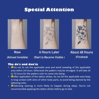 5ชิ้นรูปแบบสร้างสรรค์สักน่ารักสาวข้อมือพืชสติกเกอร์รอยสักกันน้ํายาวนาน15วันสติกเกอร์ผิวชั่วคราวสักปลอม