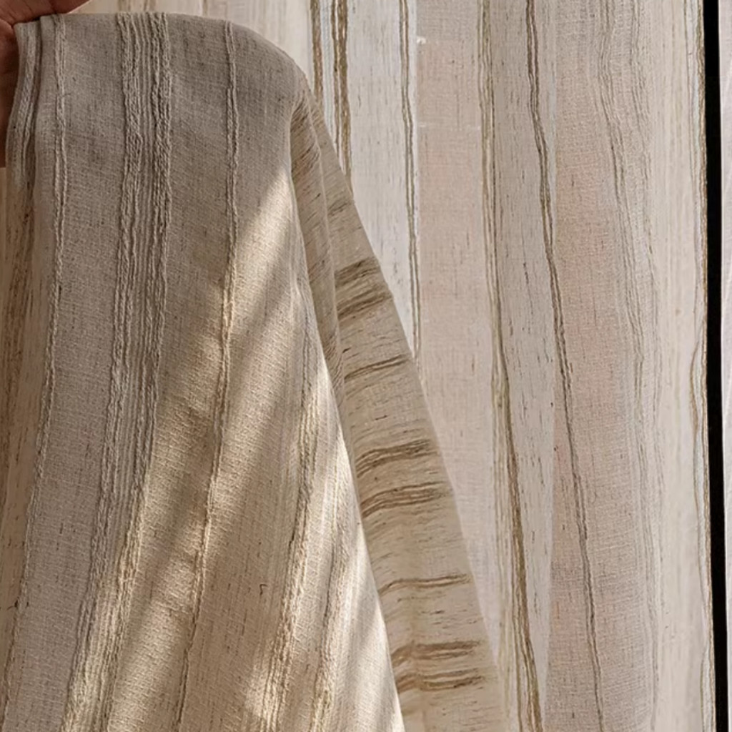 สไตล์ยุคกลางผ้าลินินผ้าลินินเชียร์ม่านวินเทจหน้าต่างผ้าม่านลายแสงกรองรักษาหน้าต่างสําหรับประตูบานเลื่อน/ห้องทํางาน/ห้องรับประทานอาหาร1แผง - รูปที่ 7