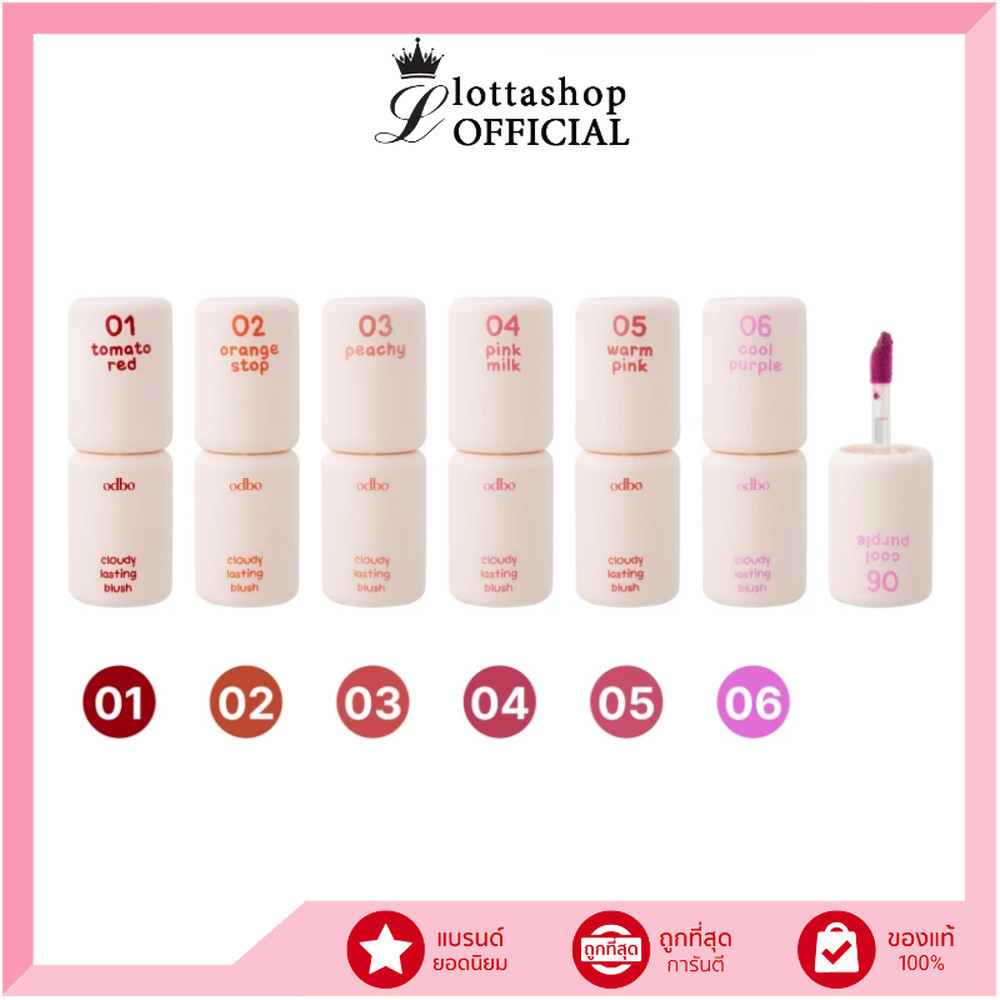 🔥แท้/ถูกที่สุด/ไลฟ์ทุกวัน🔥(1ชิ้น) OD1306 ODBO Cloudy Lasting Blush