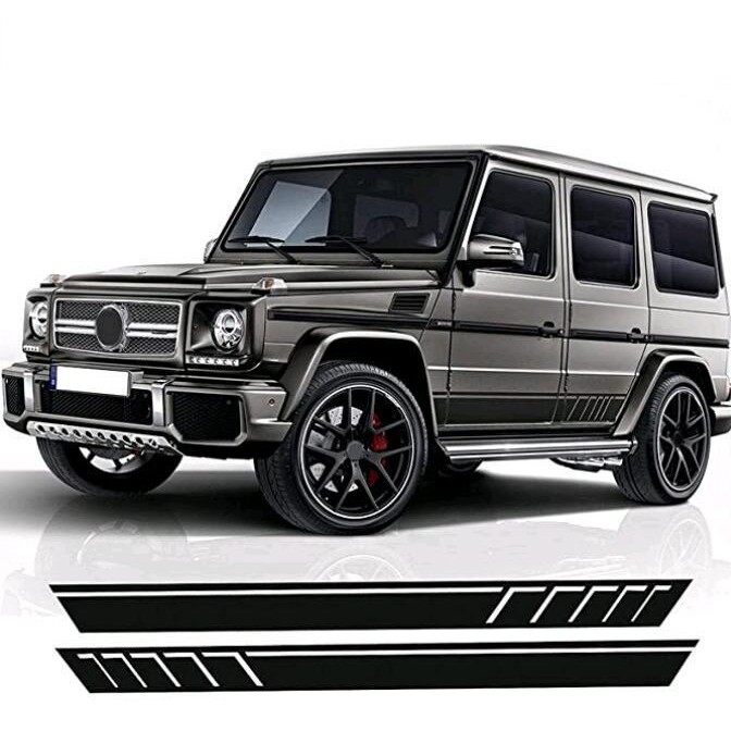 适用于奔驰 G500 G63 W463 G65 2021 汽车腰线侧裙车贴纸A606