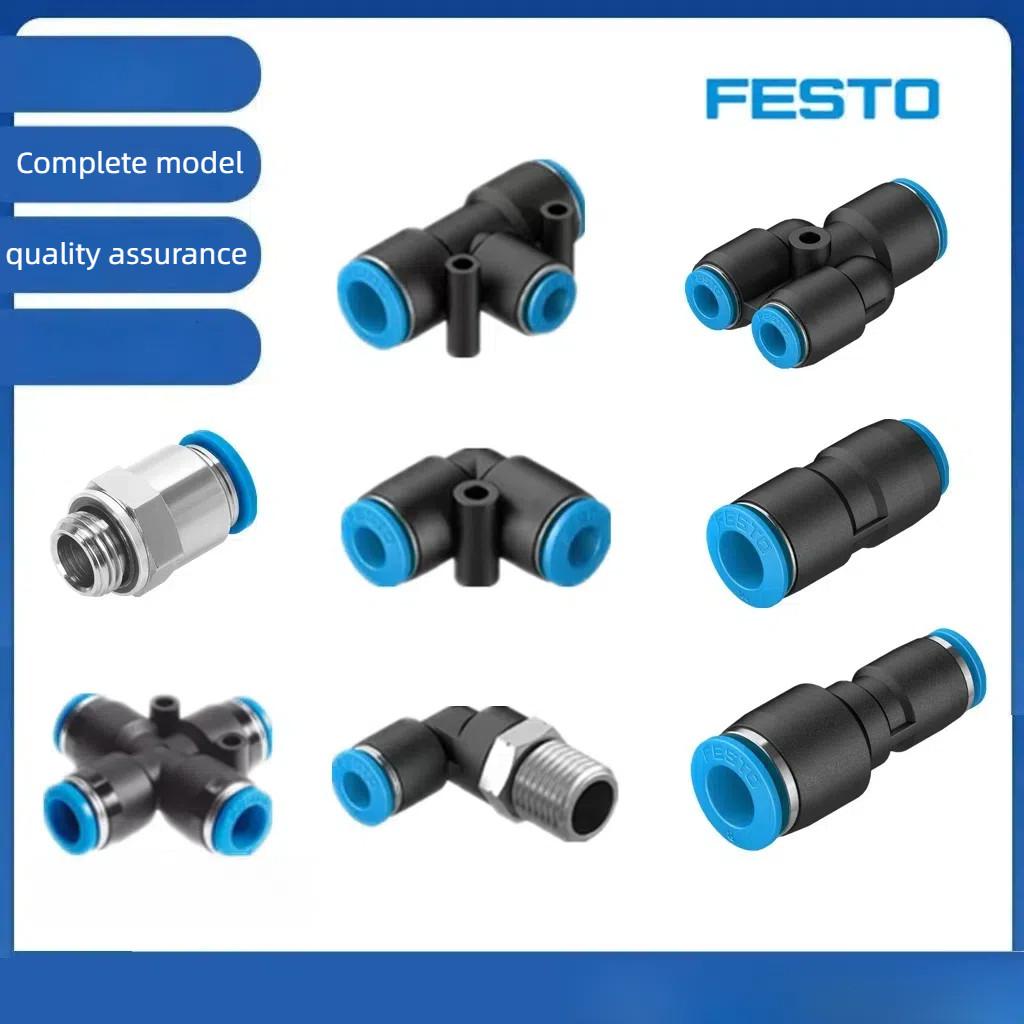Festo Tracheal ข้อต่อ QS/QSL/QST-1/8-3/8-1/4-1/2-4-6-8-10-12