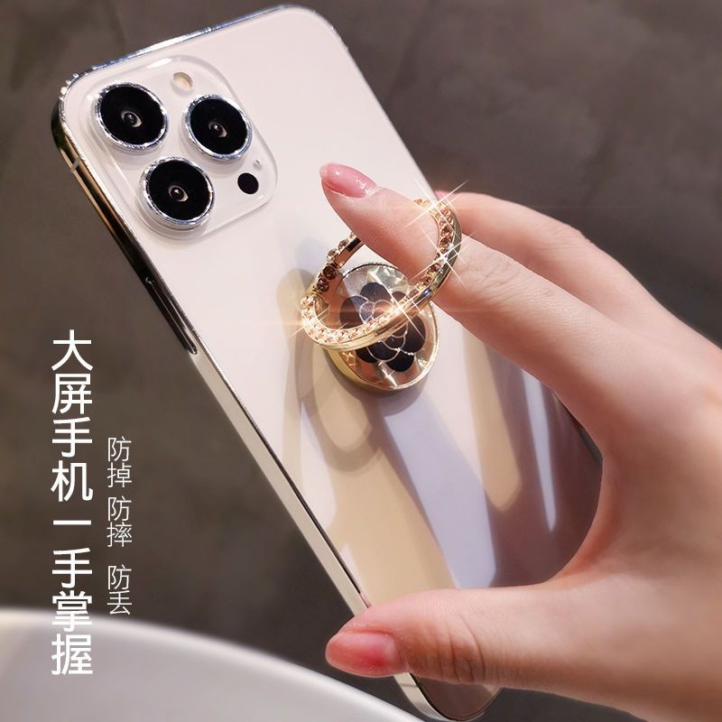 โทรศัพท์มือถือแหวนนิ้วหัวเข็มขัดวงเล็บด้วยเพชรส่วนบุคคล ผี ดอกเคมีเลีย พลอยเทียม หัวเข็มขัดนิ้วเคสโทรศัพท์สนับสนุนสติกเกอร์รุ่นหญิง - รูปที่ 6