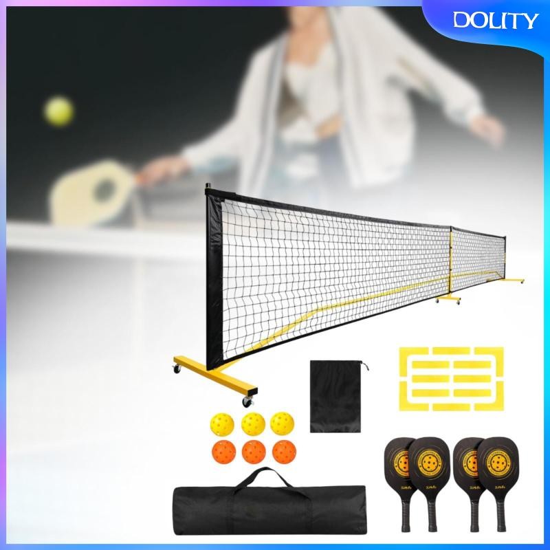 [dolity] แบบพกพา Pickleball Net Set Storage Bags ตาข่ายความหนาแน่นสูง Pickleball Net สําหรับ Drivewa