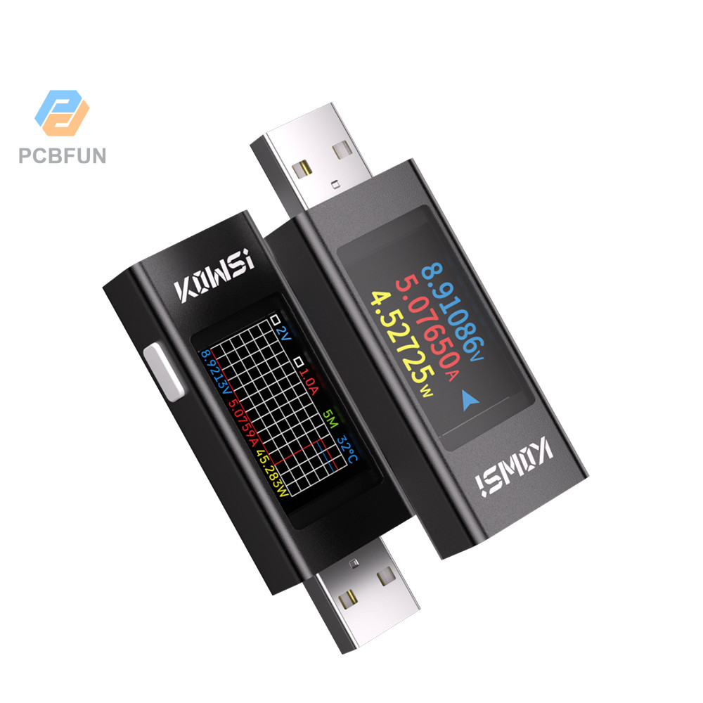 Pcbfun KWS-MX23 HD 1.06 นิ้วจอแสดงผล IPS Multi-function USB เครื่องทดสอบแรงดันไฟฟ้าแอมป์มิเตอร์ DC 4-30V 0-8A