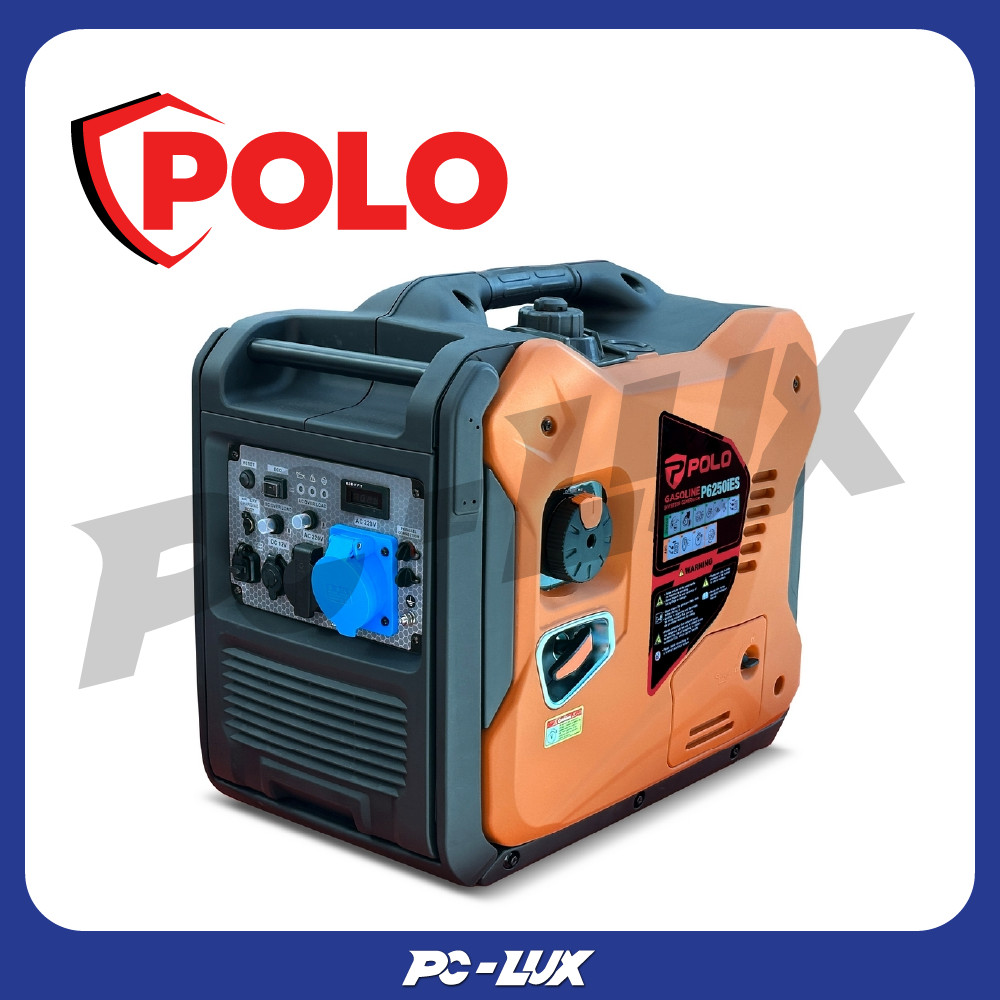 POLO เครื่องปั่นไฟเบนซินระบบ Inverter รุ่น P6250iES กำลังไฟ 5.0 กิโลวัตต์