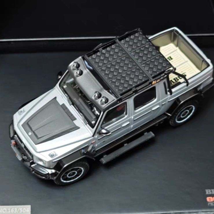 เกือบจริง 1/43 Mercedes-Benz BRABUS BRABUS G800 Adventure Edition XLP สีเงิน