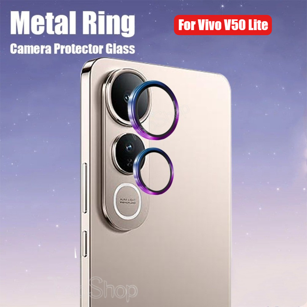 แหวนโลหะกล้องเลนส์ป้องกันฟิล์มสําหรับVivo V50 Lite V50Lite V 50 VivoV50 Lite VivoV50Liteกระจกนิรภัยค