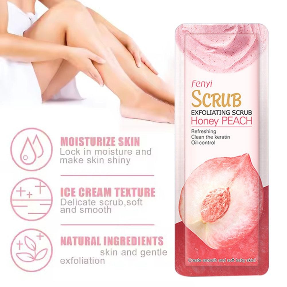 Radiance Facial Scrub Peach Cleanse & Exfoliate M1D1
