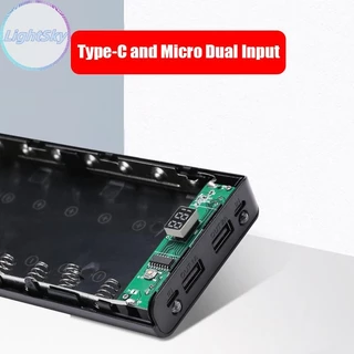 LightSky DIY 8* Dual USB สําหรับโทรศัพท์ชาร์จกล่องเก็บกรณีไม่มีแบตเตอรี่ TH