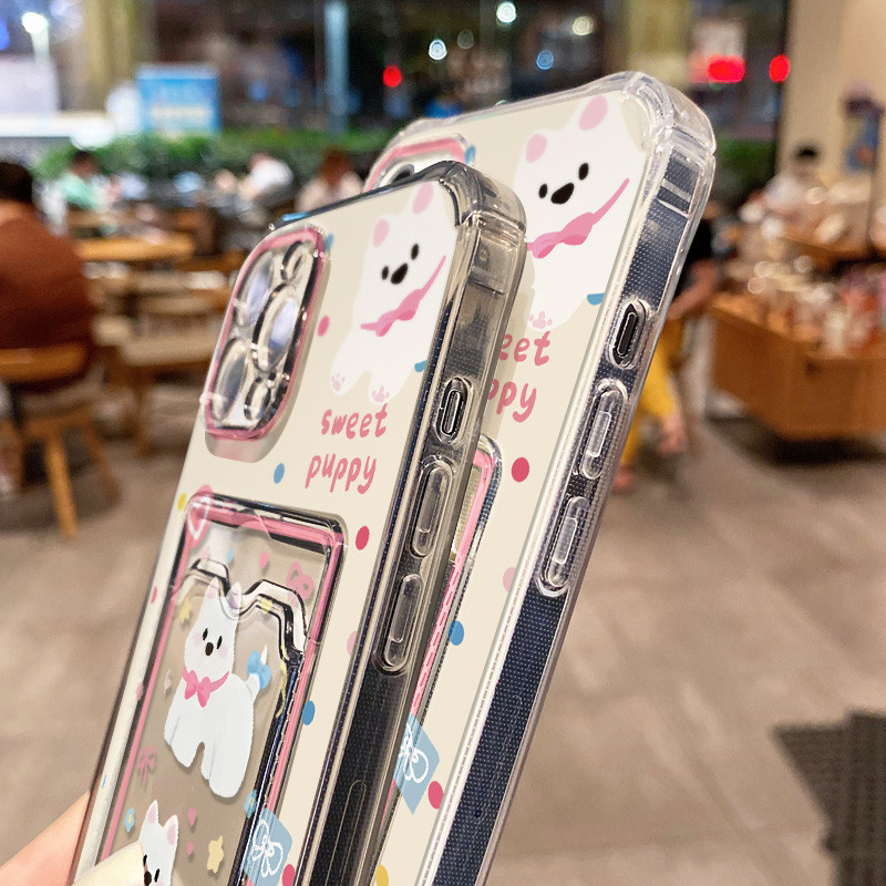 ใสที่ใส่บัตรเคส For iPhone 16 Pro Max 13 11 14 15 12 XR X Xs 7 8 Plus16promax 13promax 14promax 15promax เคสทรศัพท์ - รูปที่ 3