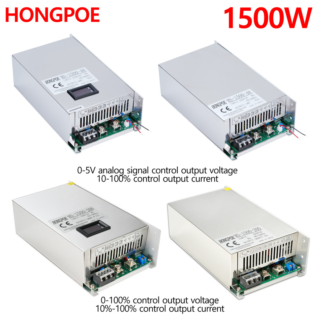 จอแสดงผลดิจิตอลแหล่งจ่ายไฟ SMPS 0-12V 15V 24V 27V 30V 36V 48V 60V 72V 100V 110V 150V 200V 1500W 0-5V