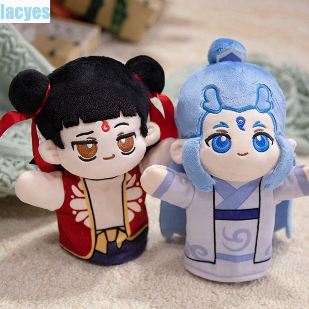 LACYES Nezha ตุ๊กตาสัตว์ของเล่น, Soft Storytelling Nezha 2 หุ่นนิ้ว, Soothing Doll Collection การ์ตู