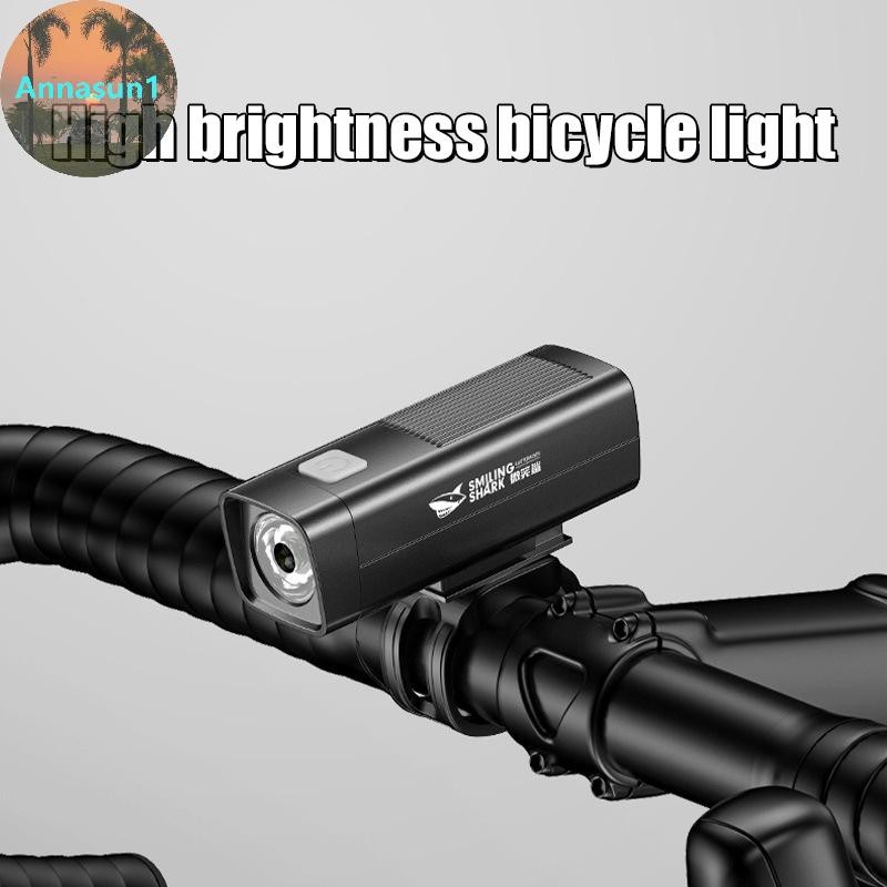 Annasun Bright Light LED ด้านหน้า USB ชาร์จโคมไฟภูเขา 1000LM ไฟหน้าจักรยานไฟฉายขี่จักรยานสกู๊ตเตอร์ TH