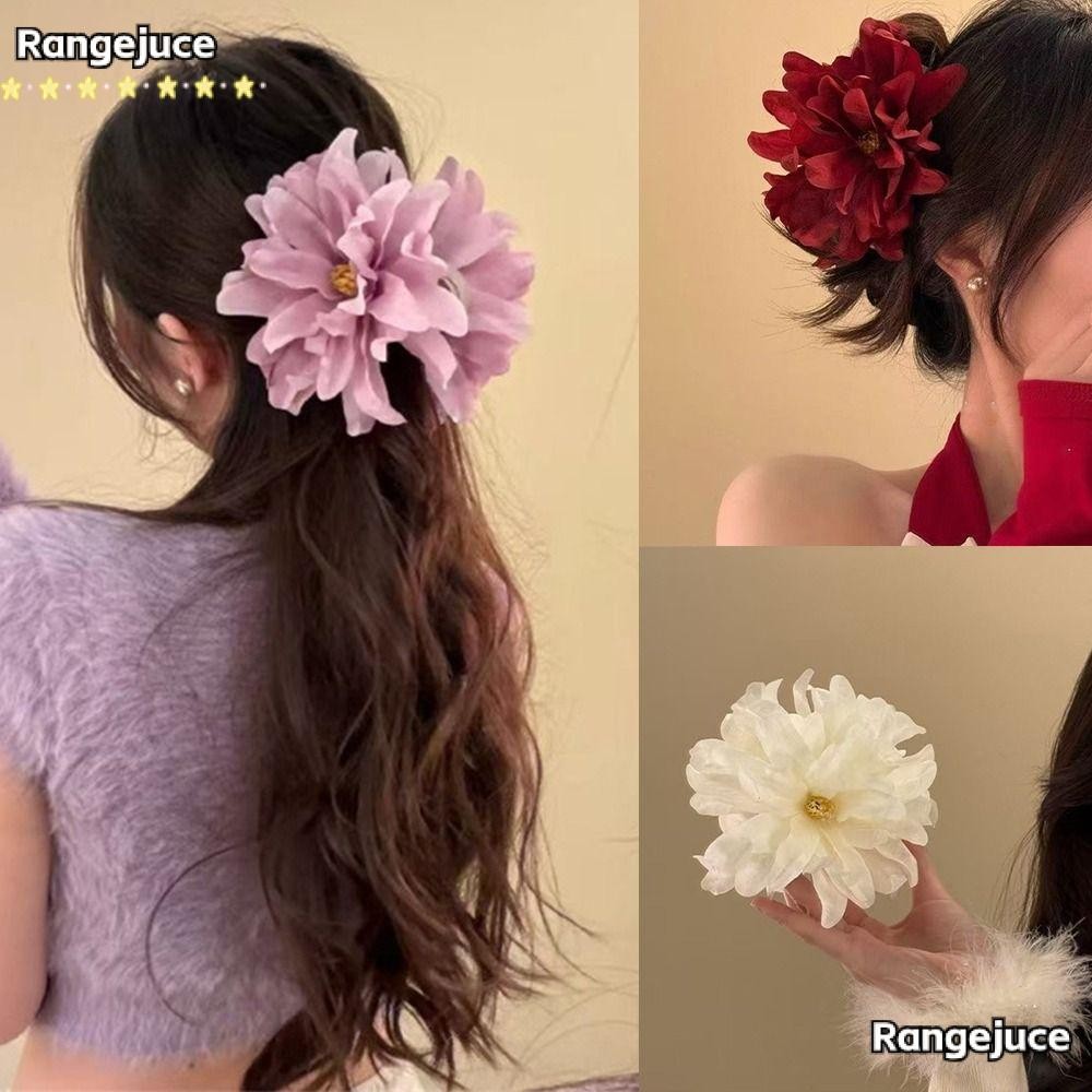 คลิปกรงเล็บผม รันเจจูซ, กิ๊บติดผมคว้าฤดูร้อน, ดอกไม้จําลองที่สวยงามนางฟ้าที่แข็งแกร่งถือคลิปฉลามสําหรับผู้หญิงสาว