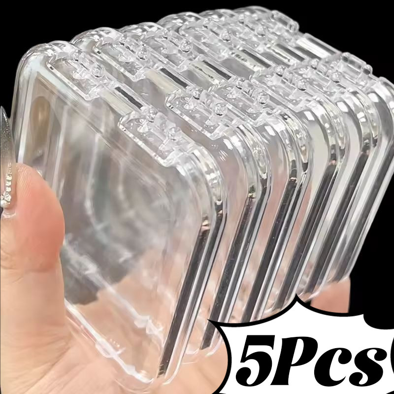 ที่เก็บพัฟแต่งหน้าแบบพกพา | กล่องเก็บพลาสติกสําหรับฟองน้ําเครื่องสําอาง,การออกแบบกันน้ํา/กันฝุ่นพร้อมที่อยู่อาศัยที่ทนทาน (ขนาดกระทัดรัด 7.5 ซม.) ตัวเลือก 1/3/5 ชิ้น