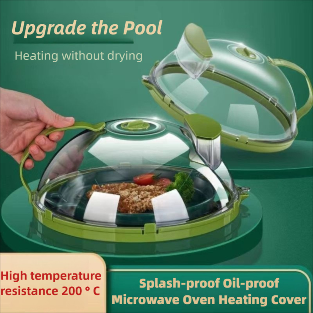 เพียวแฮร์บิวตี้ ฝาครอบไมโครเวฟ, ฉีดน้ําสาด-การพิสูจน์ ฝาครอบสาดน้ําไมโครเวฟ, โปร่งใสกันน้ํามันพร้อมที่จับฝาครอบความร้อนฝาปิดทําอาหา - รูปที่ 4