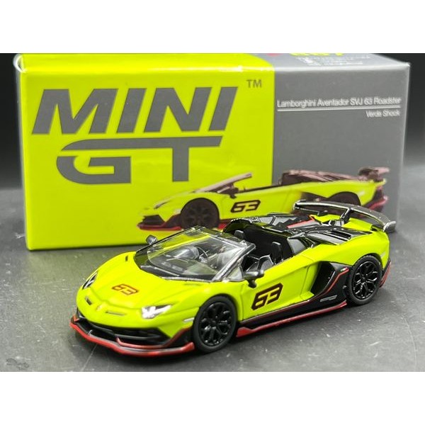 MINI GT  Lamborghini Aventador SVJ 63 Roadster Verde Shock