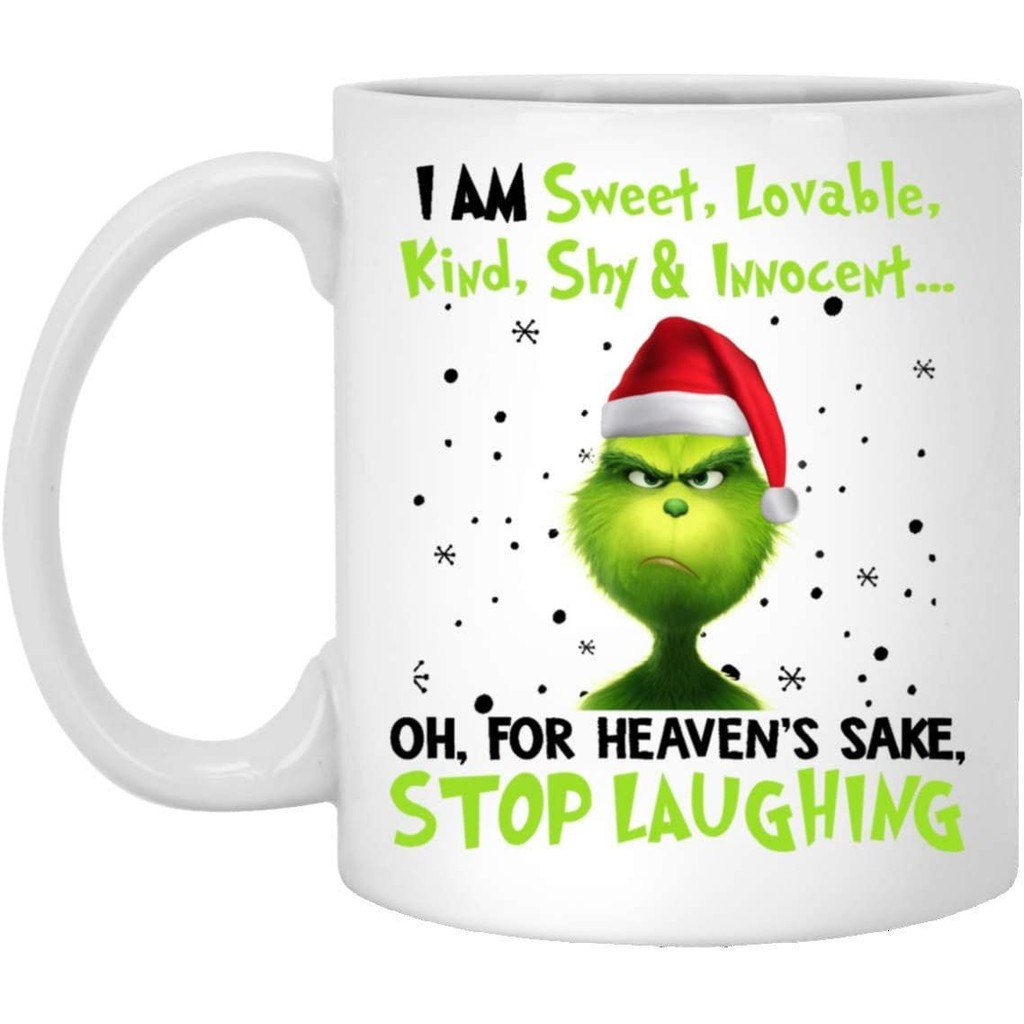 I Am Sweet Lovable Kind Shy Innocent Grinch Xmas Coffee Mug - แก้วกาแฟ Grinch 11oz