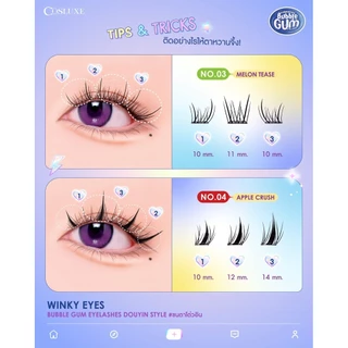 ♦️ของแท้·ส่งด่วน·ถูก♦️Cosluxe Winky Eyes Bubble Gum Eyelashes คอสลุคส์ วิ้งค์กี้ อายสิ์ บับเบิ้ล กัม ขนตาปลอม x 1 dayse