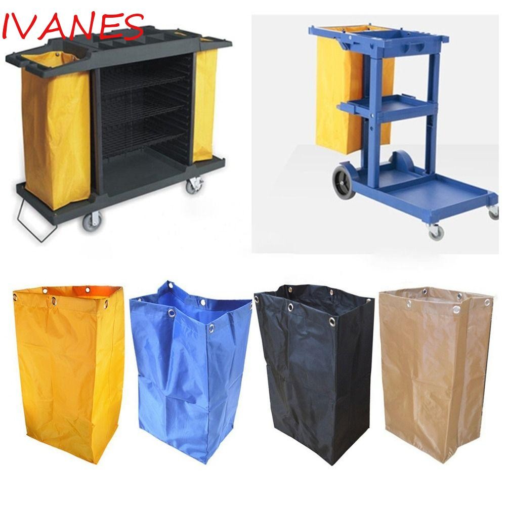 IVANES โรงแรมแม่บ้าน Rubbish ผู้ถือ, Thicken Reusable ทําความสะอาดกระเป๋ารถเข็น,สะดวกกันน้ํา Strong รับน้ําหนักขนาดใหญ่ความจุโรงแรมถุงขยะ Home