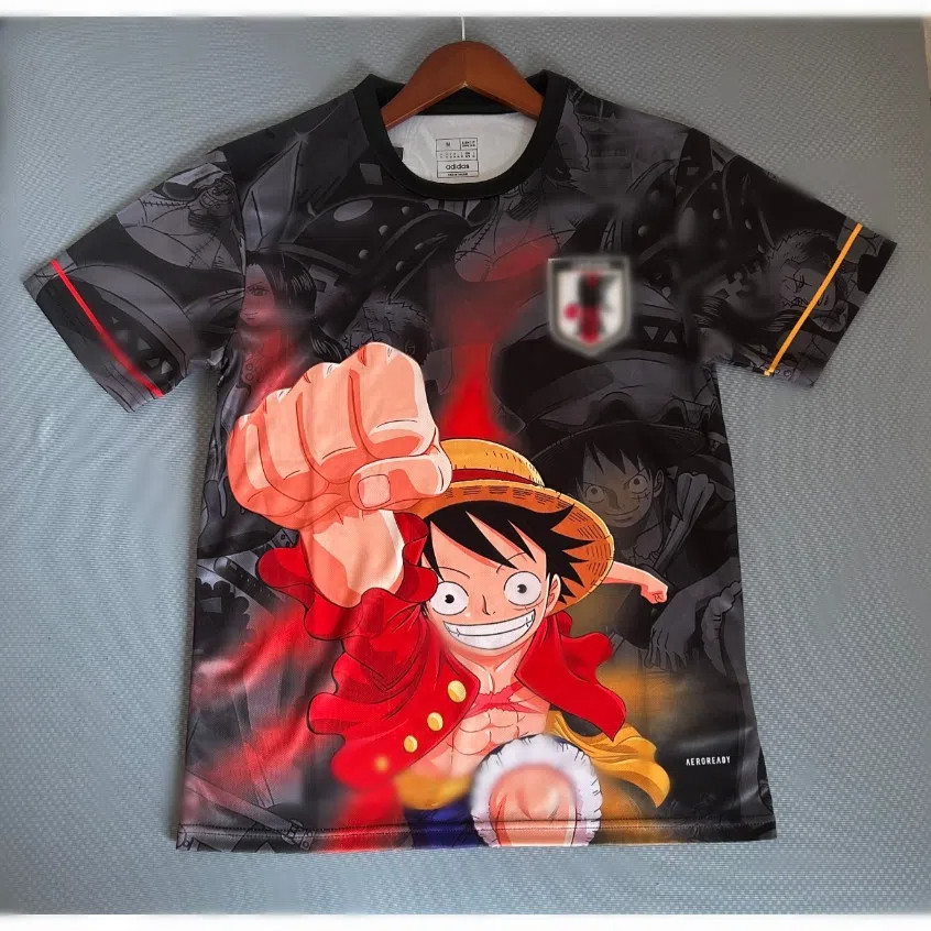 Fans IssueJapan 2025 Jersey One Piece Luffy Anime Football Shirt