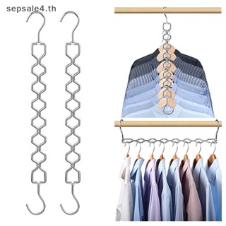# sepsale # 2 แพ็คไม้แขวนเสื้อประหยัดพื้นที่สําหรับเสื้อผ้า,…