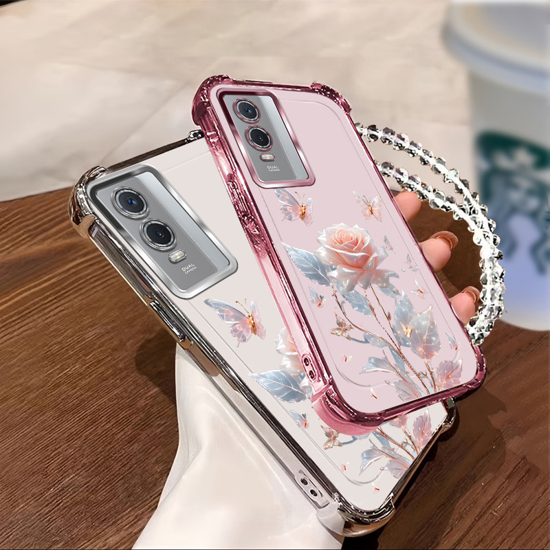 เคส VIVO Y76 Y76S 5G Y72 เคสโทรศัพท์สําหรับซิลิโคนใหม่สี่มุมป้องกันการตก SJMG